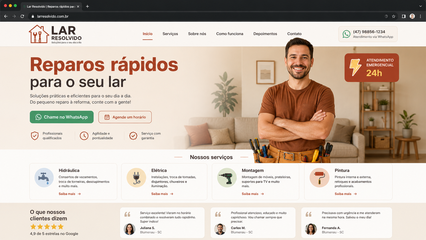 Preview de Reparos e assistência